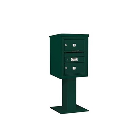 Salsbury Industries Salsbury 3406S-02GRN 6 Door High Unit 51.63 Inches - Single Column - 2 Mb2 Doors - Green 3406S-02GRN